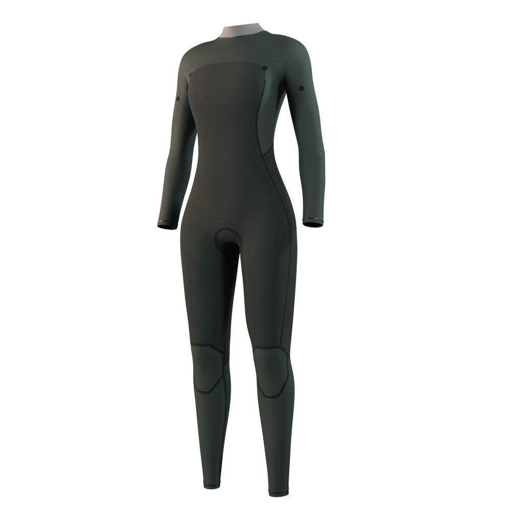 Mystic Haven Fullsuit 4/3 mm muta donna nera con cerniera frontale 3