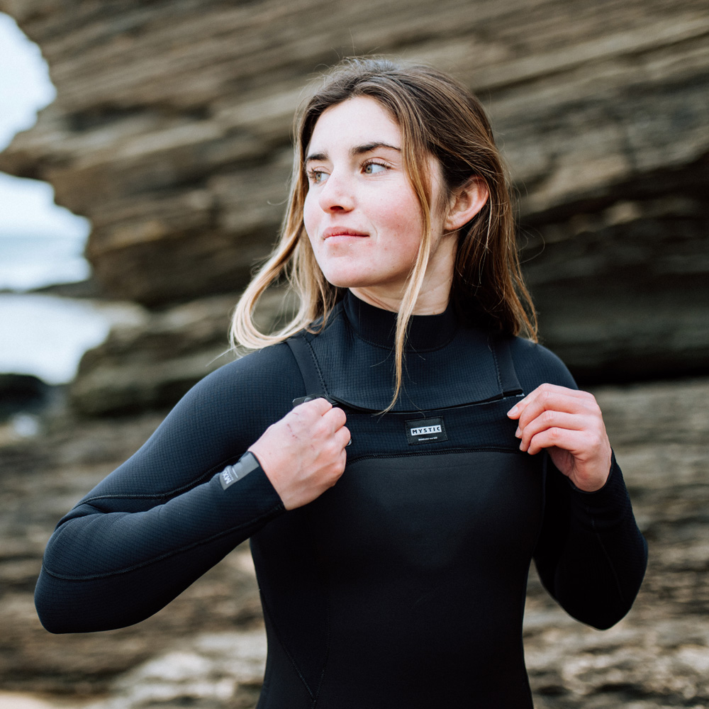 Mystic Haven Fullsuit 4/3 mm muta donna nera con cerniera frontale 5