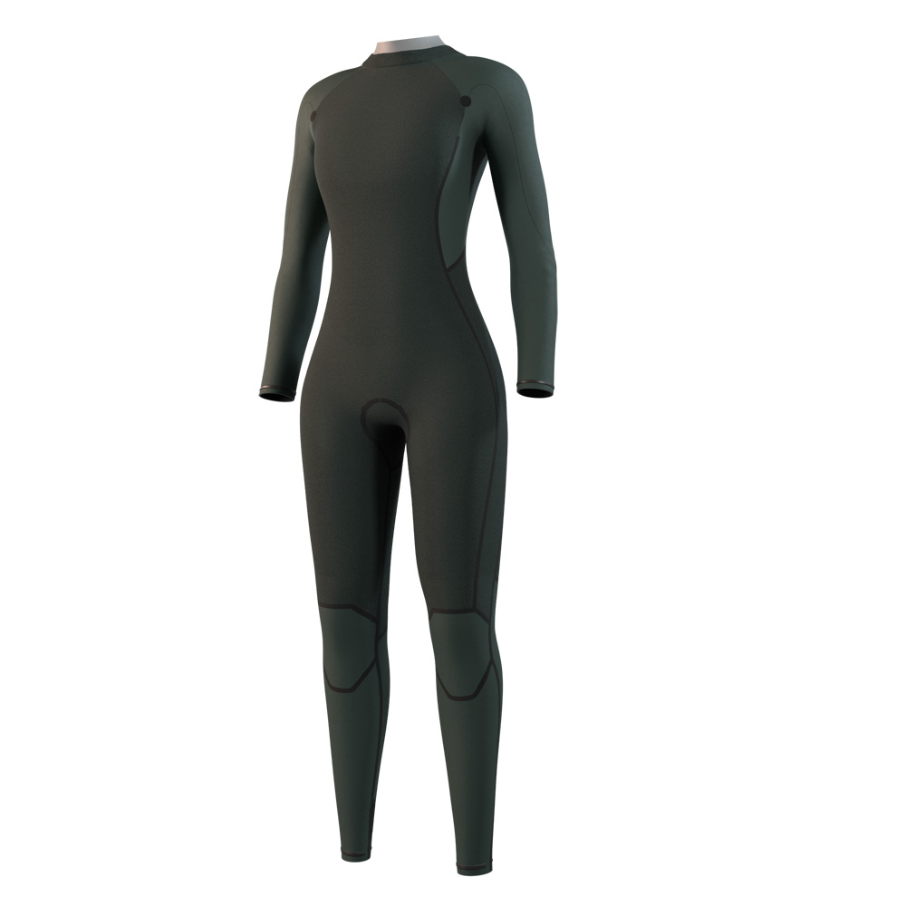 Mystic Haven Fullsuit 4/3 mm muta donna nera con cerniera posteriore 3