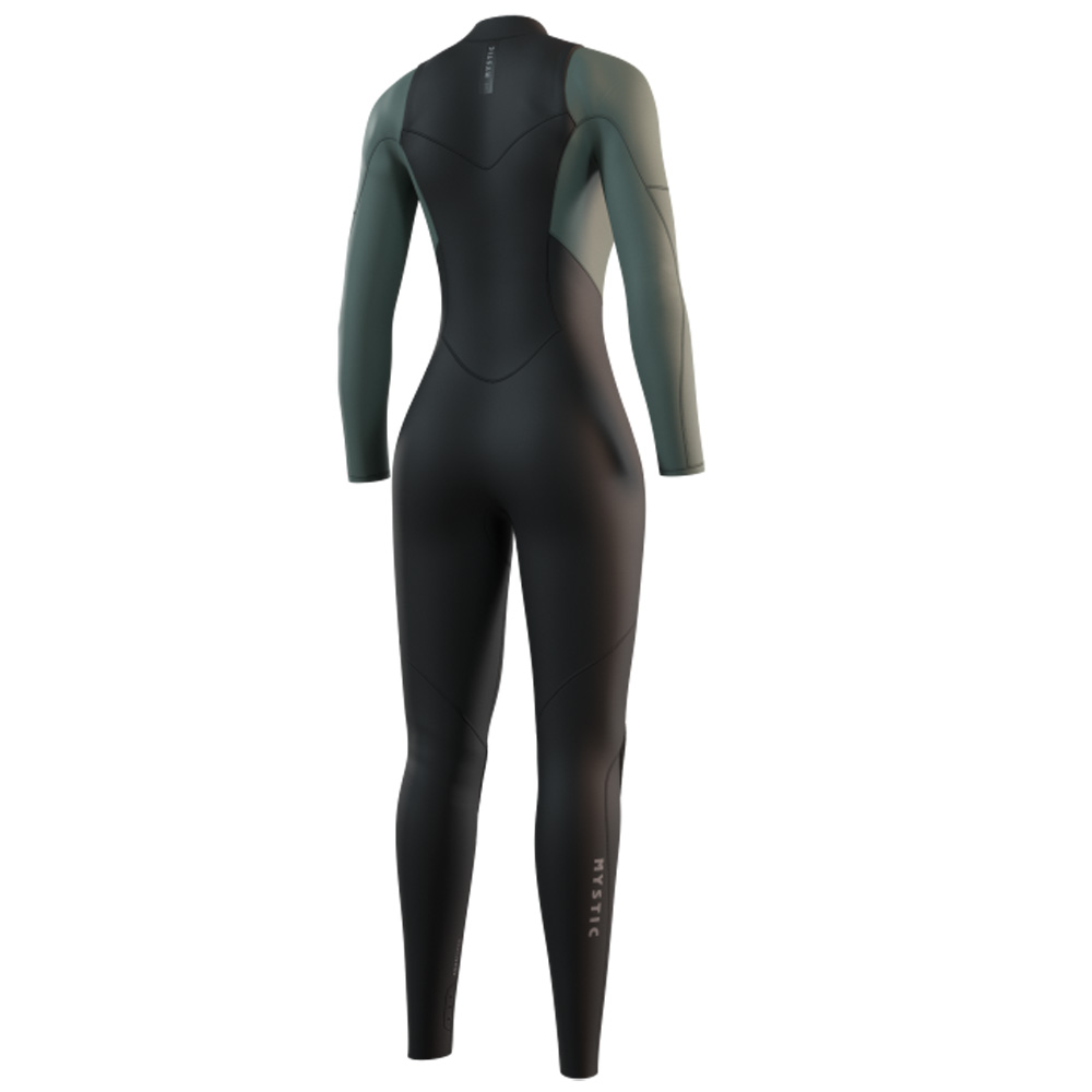 Mystic Star Fullsuit 3/2 mm muta donna verde con cerniera frontale 2