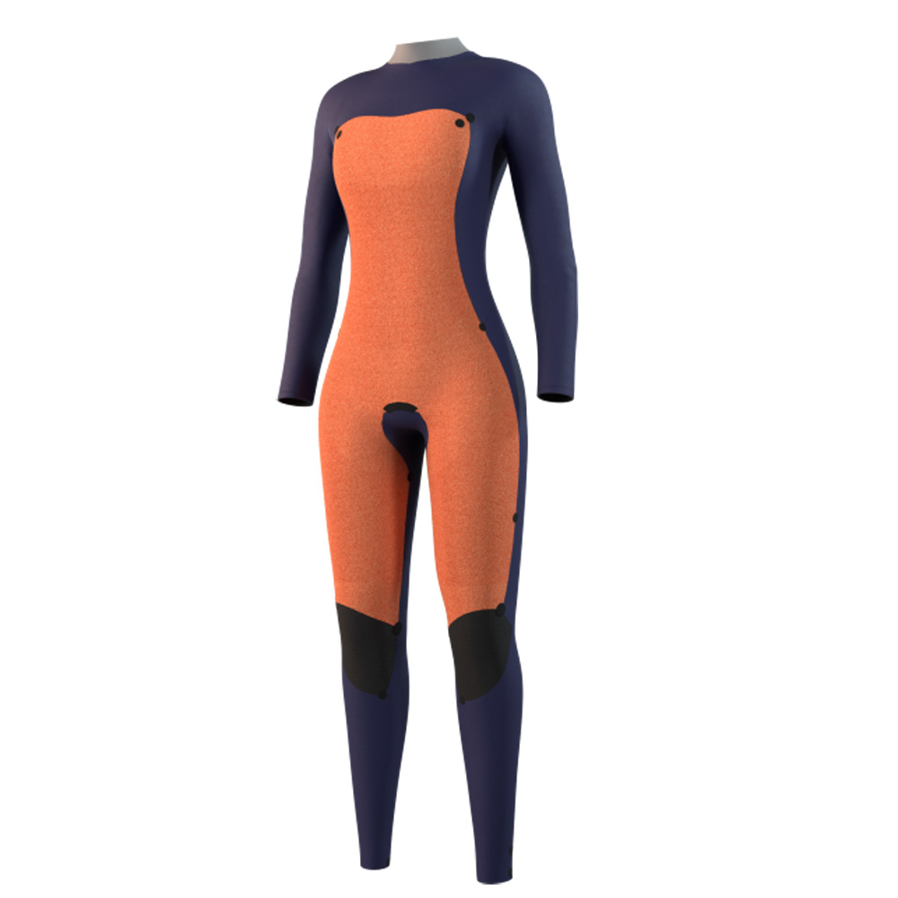 Mystic Star Fullsuit 3/2 mm muta donna verde con cerniera frontale 3