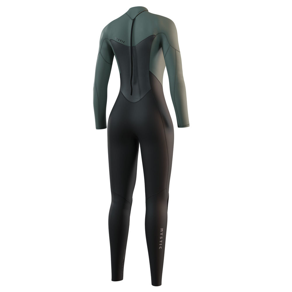 Mystic Star Fullsuit 3/2 mm muta donna verde con cerniera posteriore 2