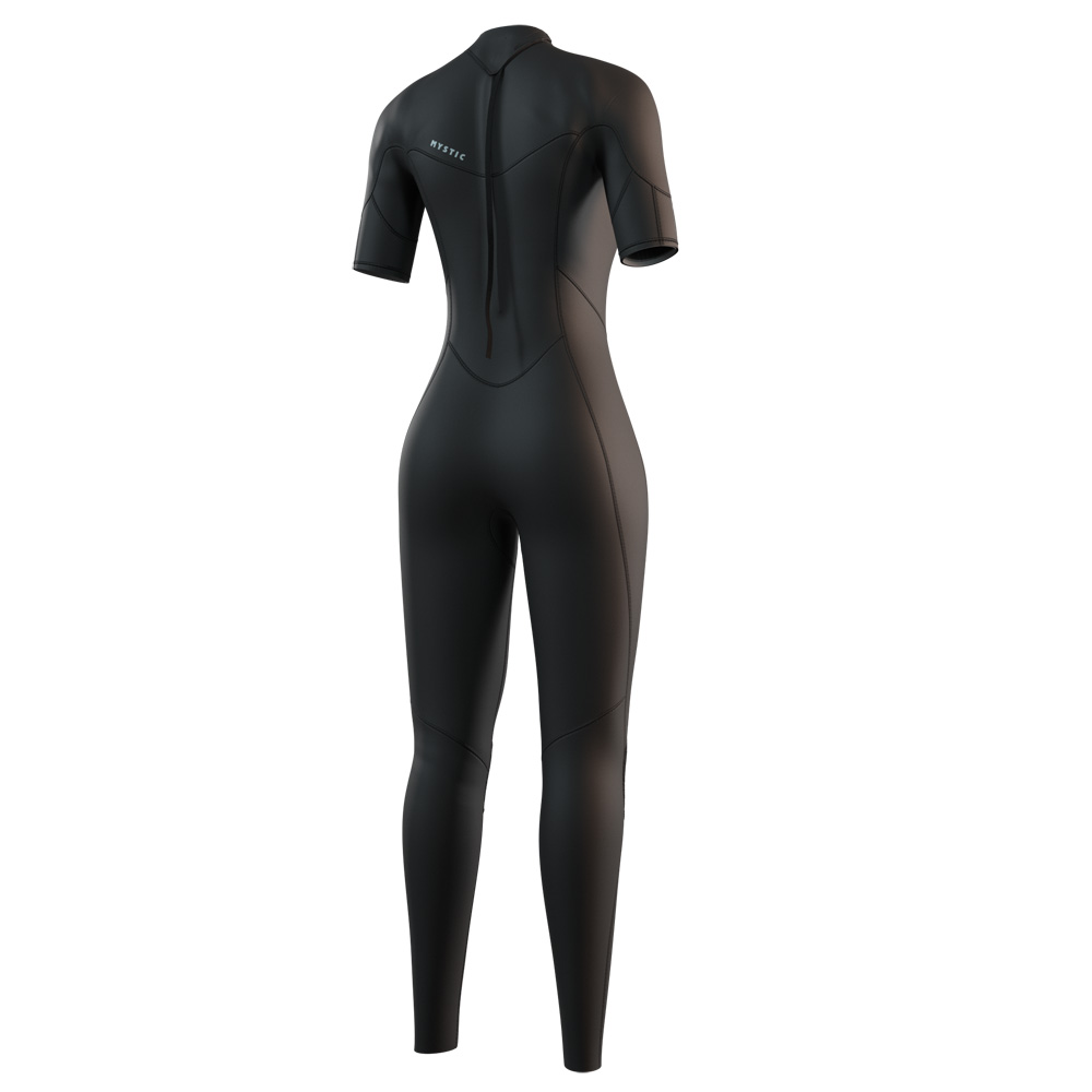 Mystic Brand Shortarm 3/2 mm muta donna nera con cerniera posteriore 2
