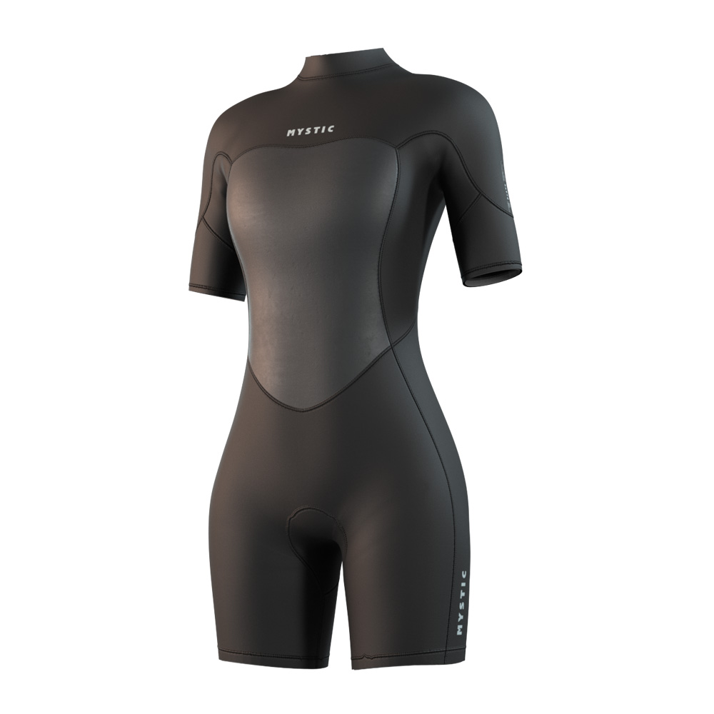 Brand Shorty 3/2 mm muta donna nera con cerniera posteriore