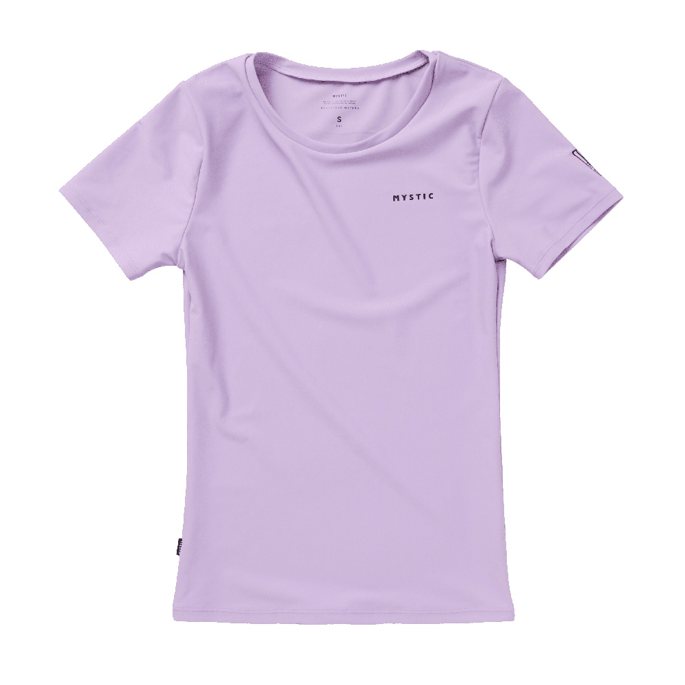 Star rash guard maniche corte donna viola