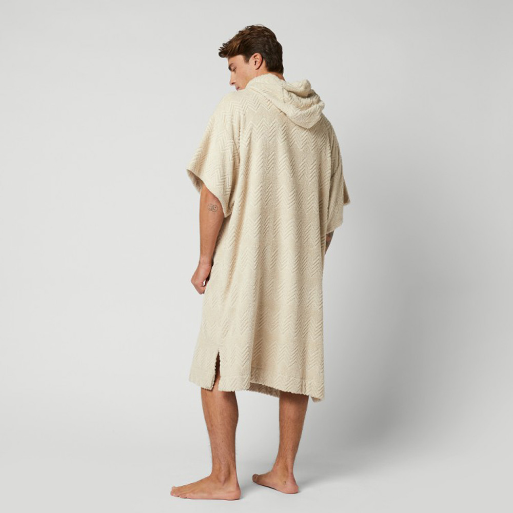 Mystic Poncho Jacquard bianco sporco 4