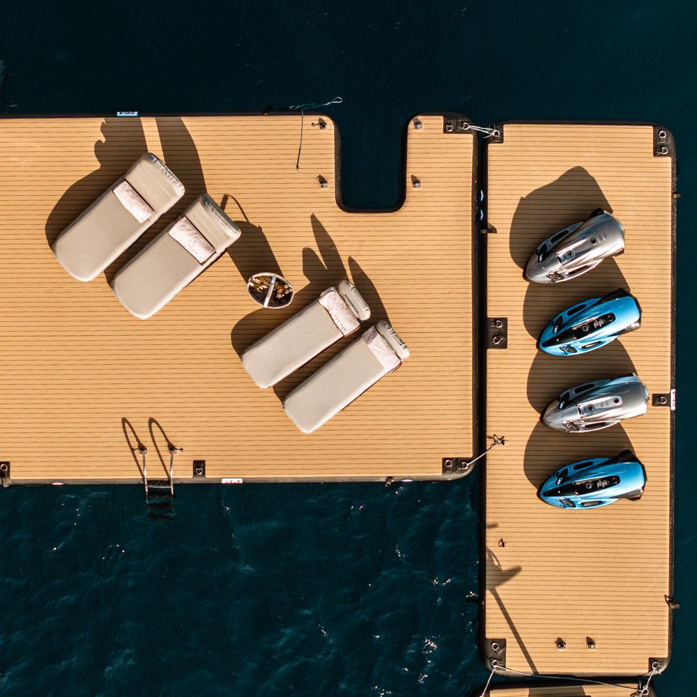 SeaRaft Teak Deck nero small piattaforma gonfiabile 16