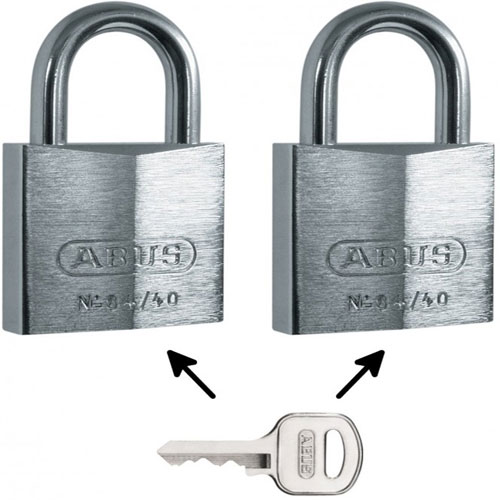 Abus Lucchetto marino in acciaio temprato 40mm 2 pezzi foto 1