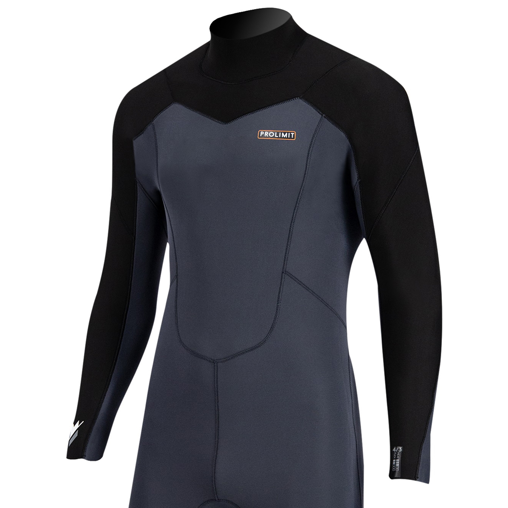 Prolimit Raider Steamer 5/3 zip posteriore grigio/nero muta da uomo 3