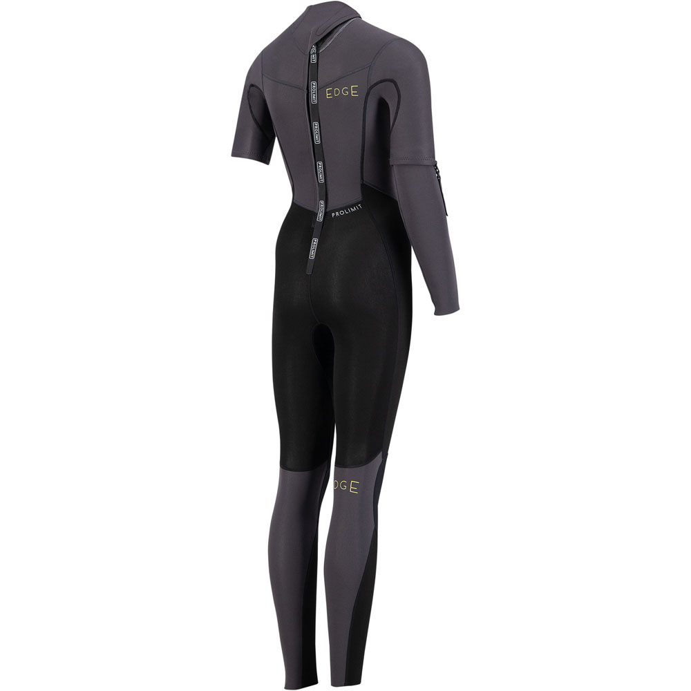 Edge fullsuit 3/2 con maniche rimovibili zip posteriore donna nero