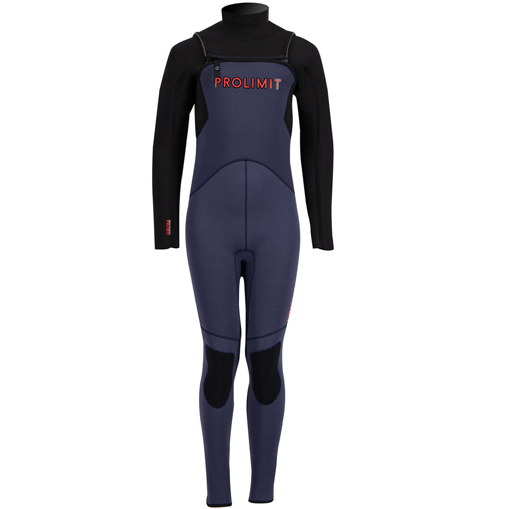 Grommet Steamer 5/3 zip petto bambino blu/rosso