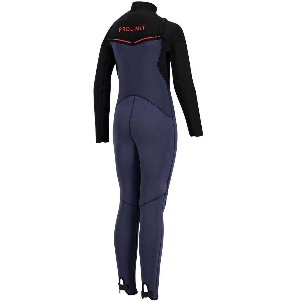 Prolimit Grommet Steamer 5/3 zip petto bambino blu/rosso 4