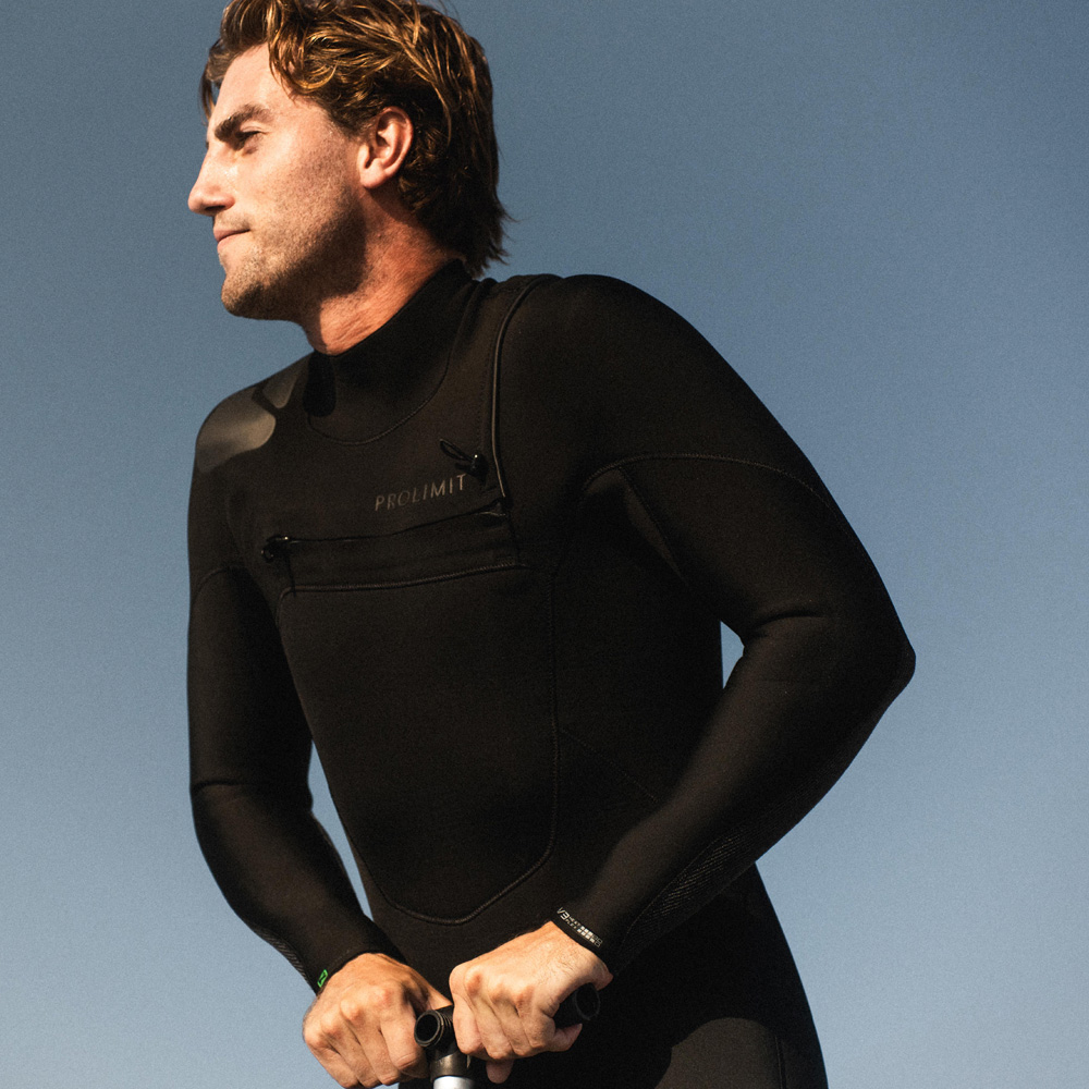 Prolimit Shield foil steamer 5/4 mm muta uomo con cerniera frontale nera 11