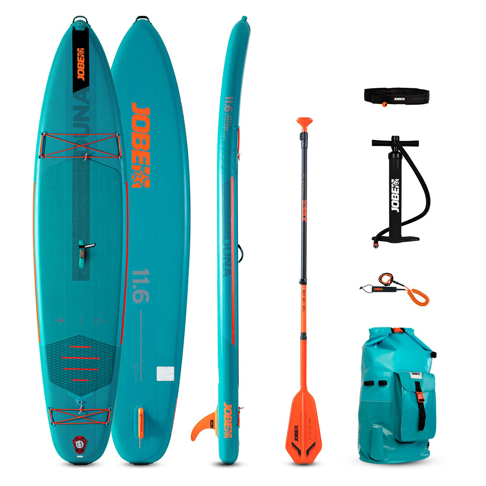 Jobe Duna 11.6 pacchetto da SUP gonfiabile teal con pagaia in alluminio foto 1