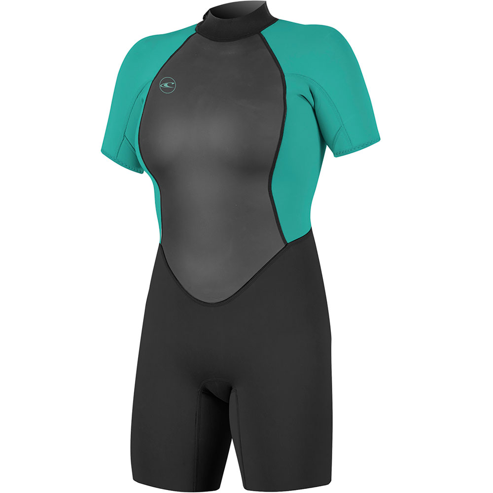 Oneill Reactor 2-2 mm Back Zip Shorty muta da donna nera/blu 3
