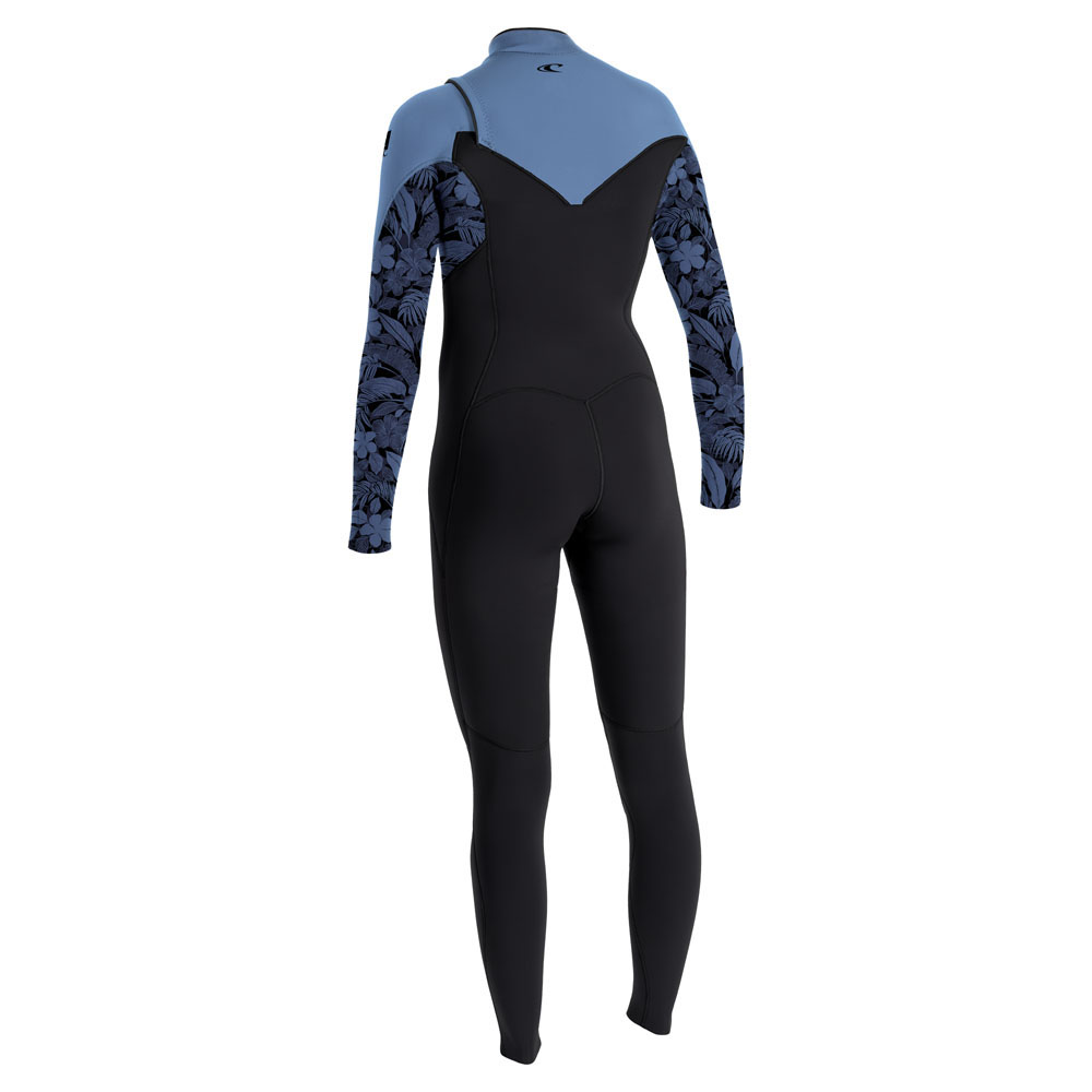 Oneill Fullsuit Epic 5/4 zip sul petto nero/blu donna 2