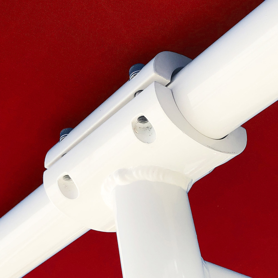 Fishmaster Original T-Top bianco con tela rossa 9