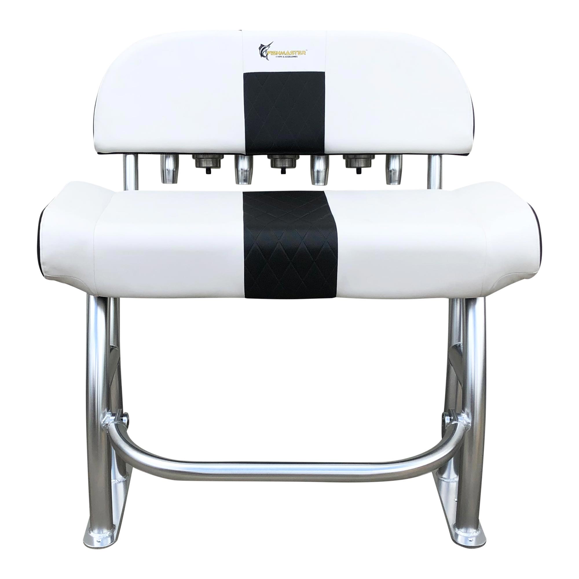 Fishmaster Pro T-Top sedia lucidata con cuscino bianco incl. schienale 3