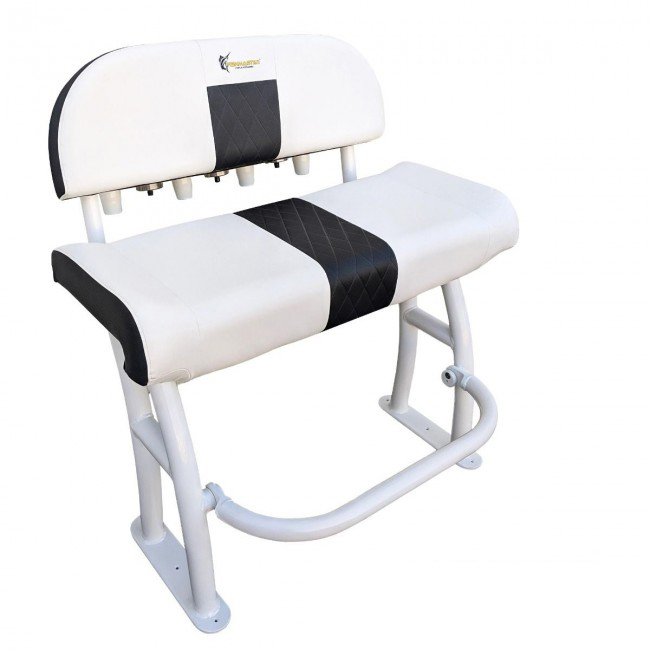 Fishmaster Pro T-Top sedia bianca con cuscino bianco incl. schienale foto 1