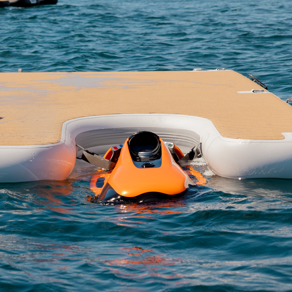 SeaRaft doppio dock gonfiabile Seabob teak deck 4