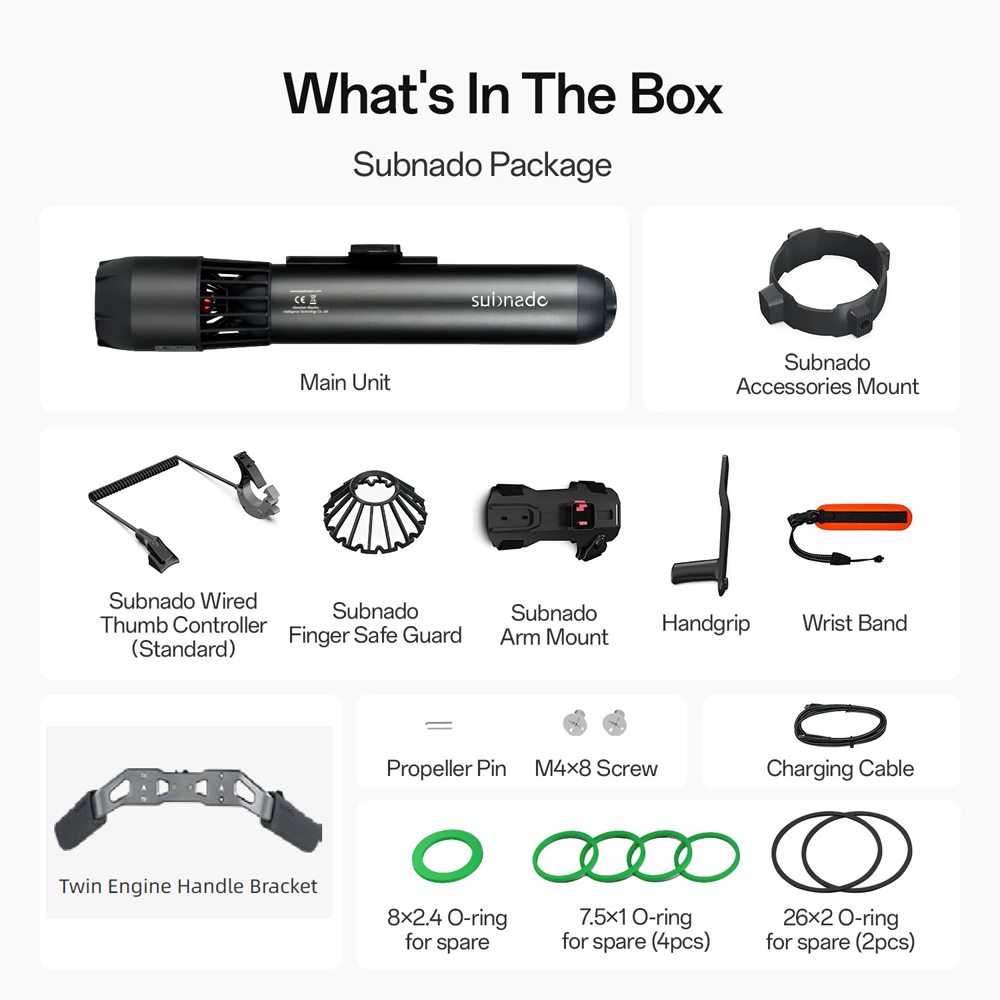 Subnado Standard Twin scooter subacqueo grigio 7