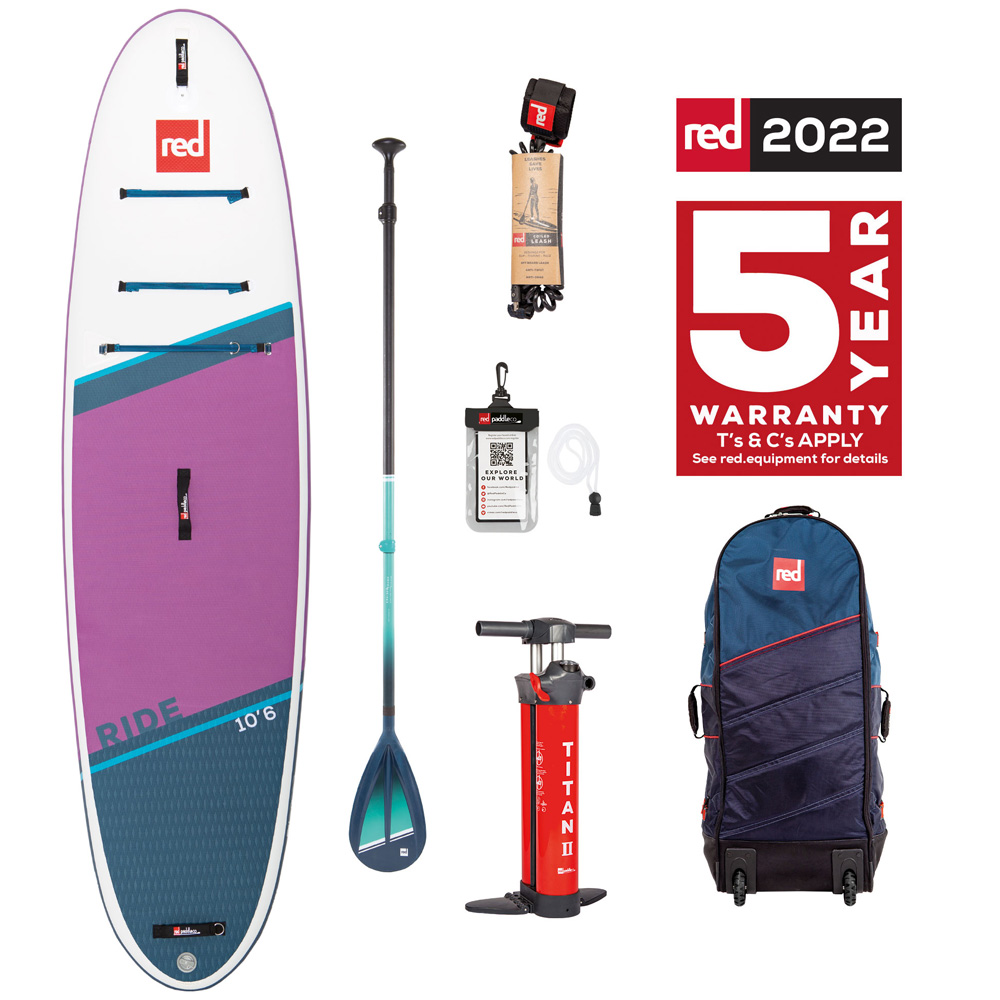 red paddle Ride CT 10.6 opblaasbare sup voordeelpakket paars 4