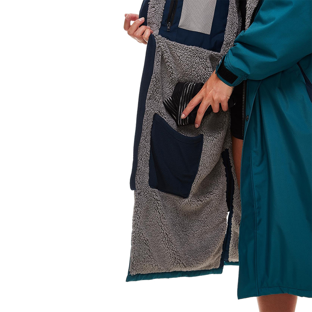 red paddle Pro Change Jacket poncho lange mouwen teal 4