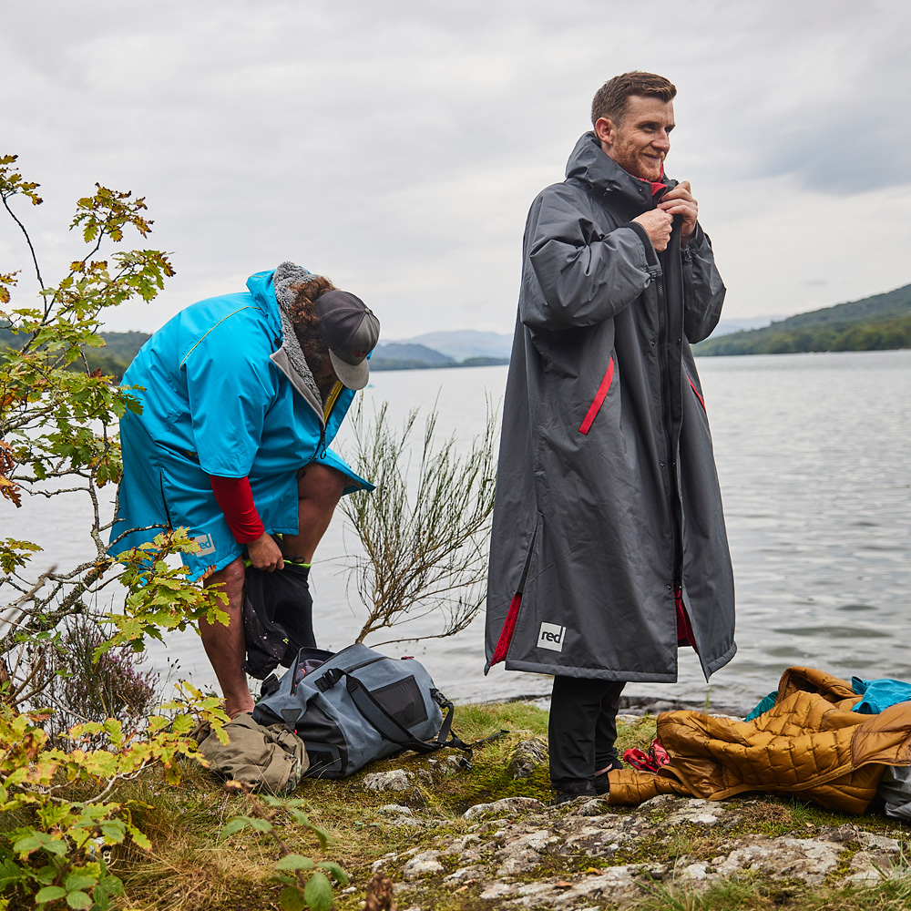 red paddle Pro Change Jacket poncho lange mouwen grijs 5