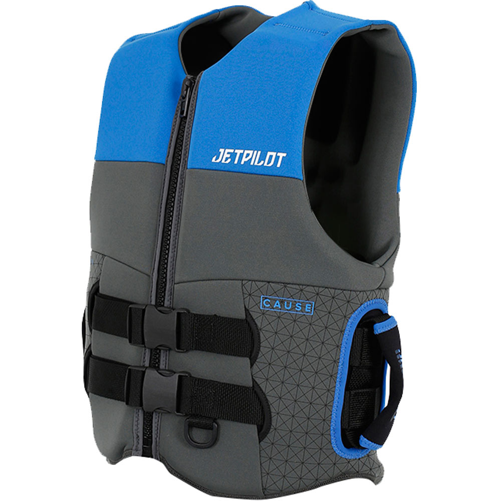 Jetpilot Cause neopreen zwemvest blauw met super grip handvaten 2