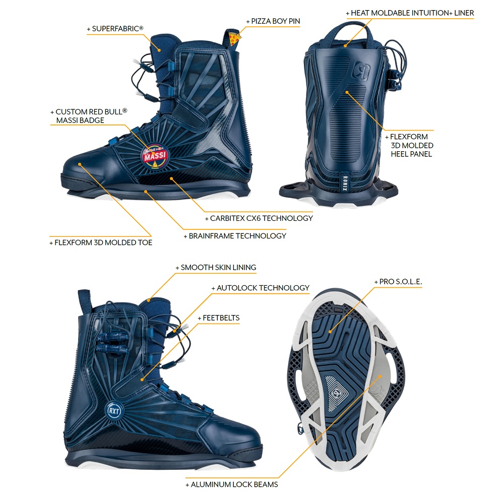 Ronix RXT Red Bull Edition wakeboardbinding 3