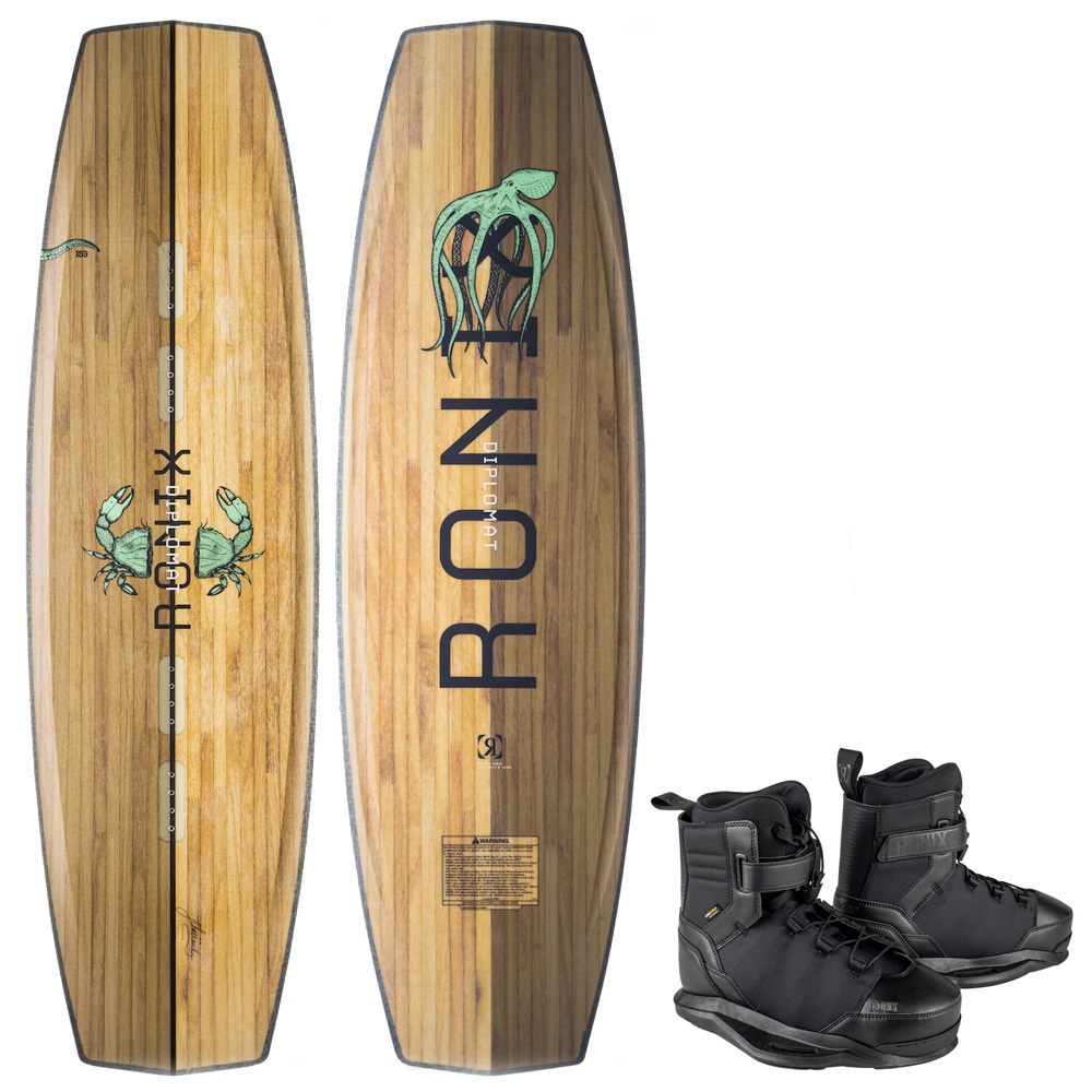 Ronix Diplomat wakeboard set 148 cm met Footprint bindingen foto 1