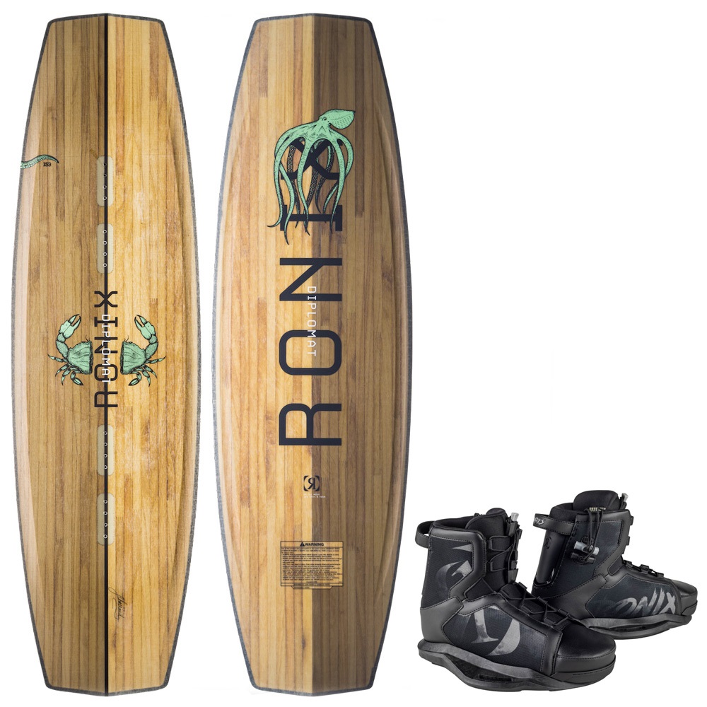 Ronix Diplomat wakeboard set 148 cm met Parks bindingen foto 1