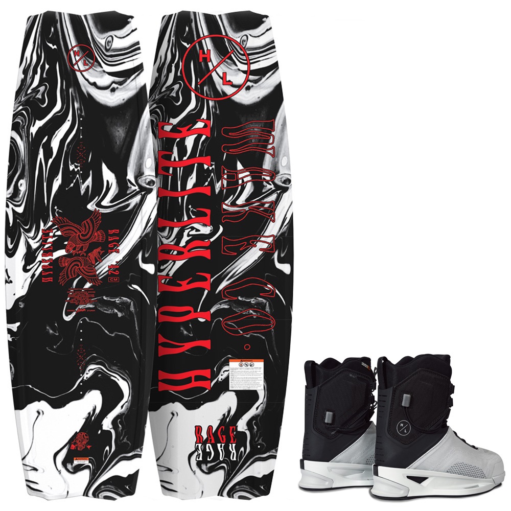 Hyperlite Rage wakeboard set 144  cm met mid bindingen foto 1