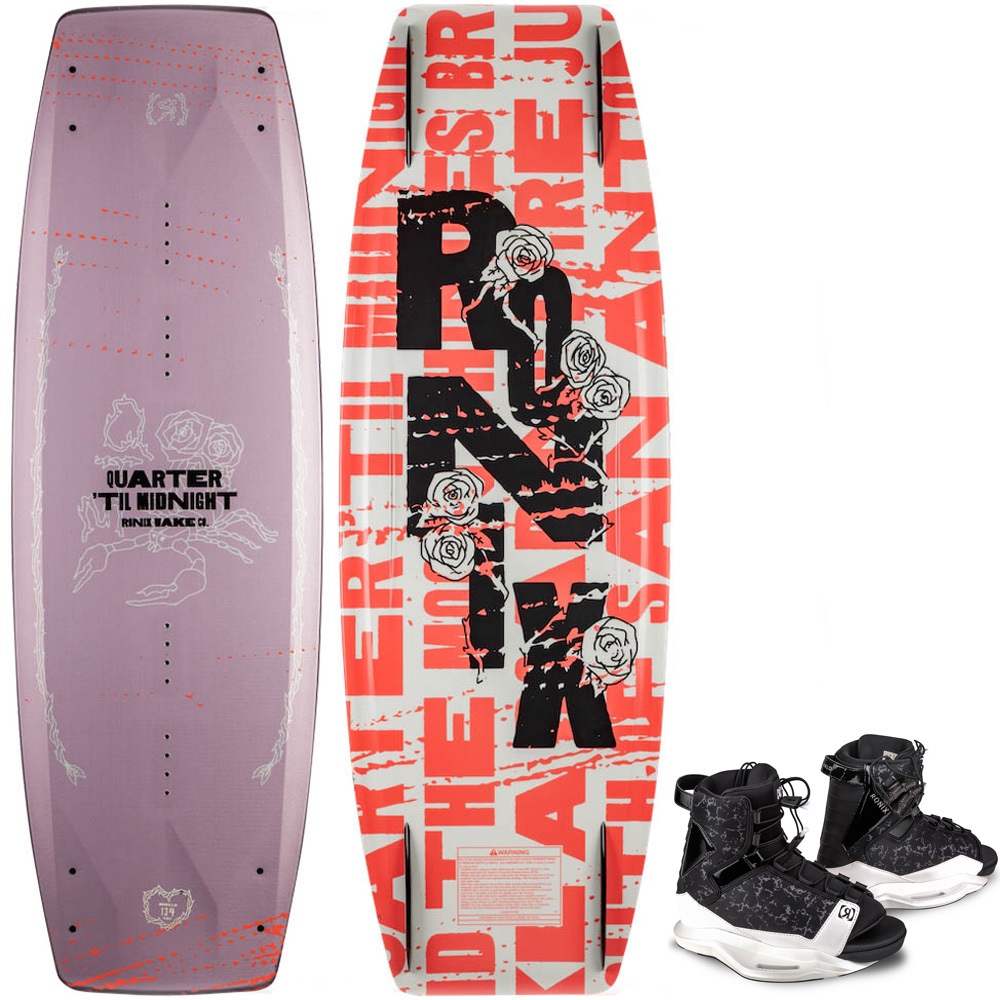 Ronix Quarter 'til Midnight wakeboard set 129 cm met Halo bindingen foto 1