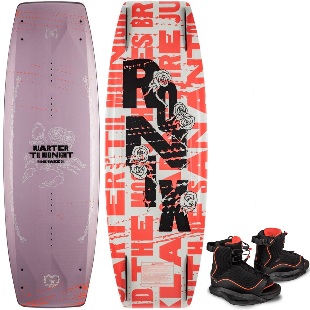 Ronix Quarter 'til Midnight wakeboard set 129 cm met Luxe bindingen foto 1
