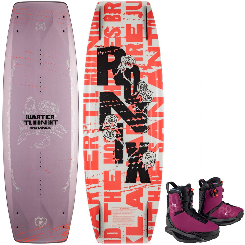 Ronix Quarter 'til Midnight wakeboard set 129 cm met Rise bindingen foto 1