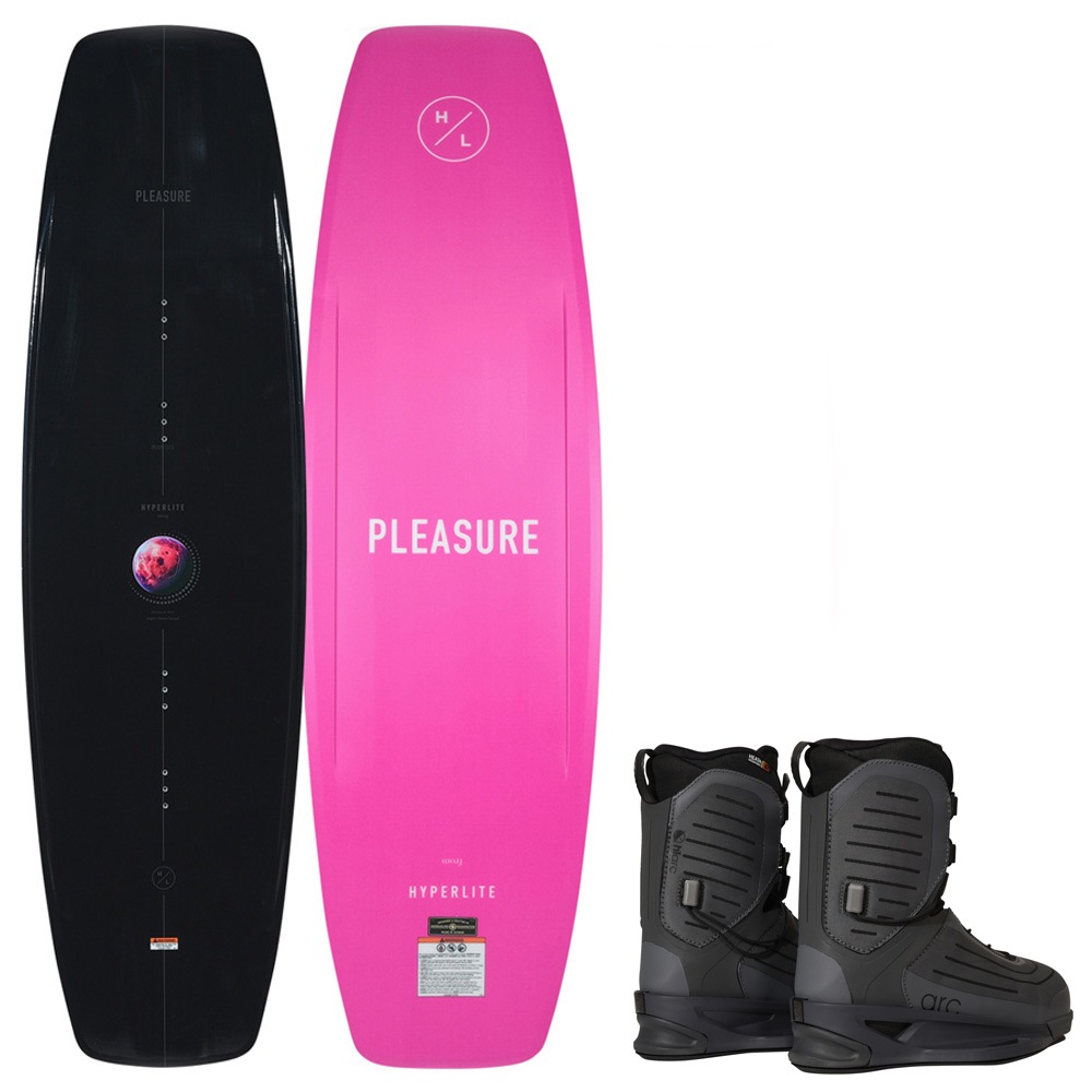 Hyperlite Pleasure wakeboard set 156 cm met ARC bindingen foto 1
