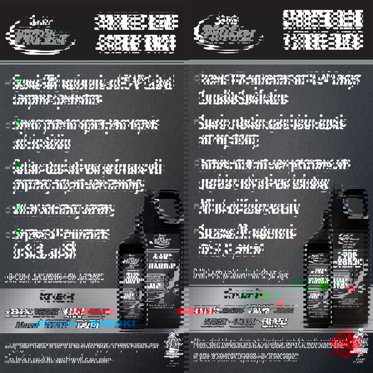 Starbrite super premium synthetische 4 takt motorolie 10w30 3800 ml 9