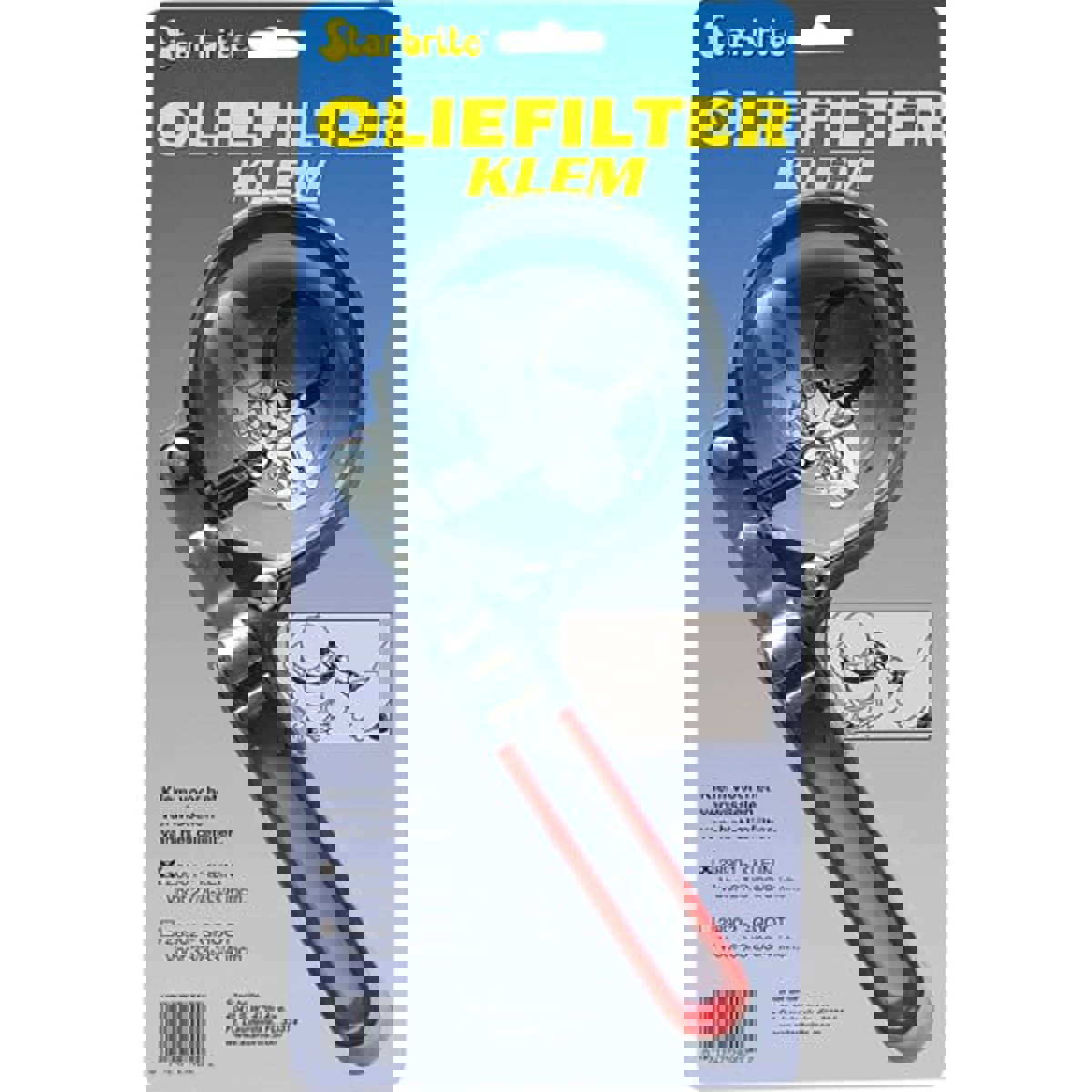 Starbrite oliefilterklem klein 27 8 33 8 inch 4