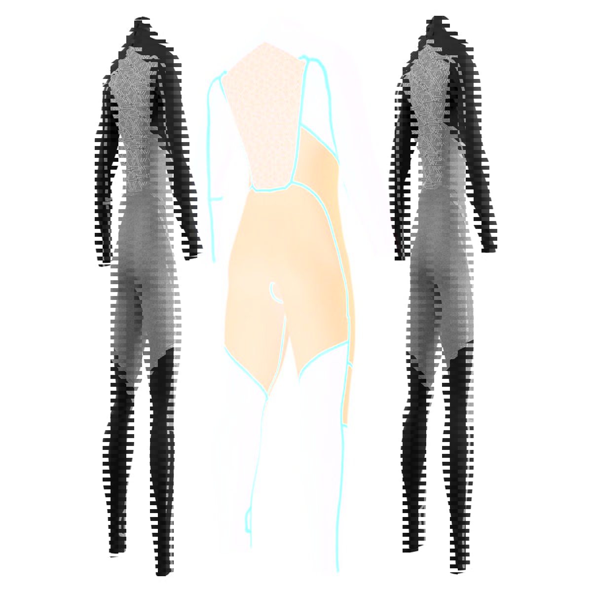 Mystic Majestic Fullsuit 5/3mm rugrits Night blauw heren wetsuit 5