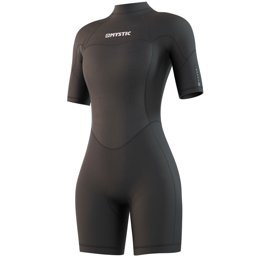 Mystic Brand Shorty 3/2mm rugrits Flatlock dames Zwart foto 1