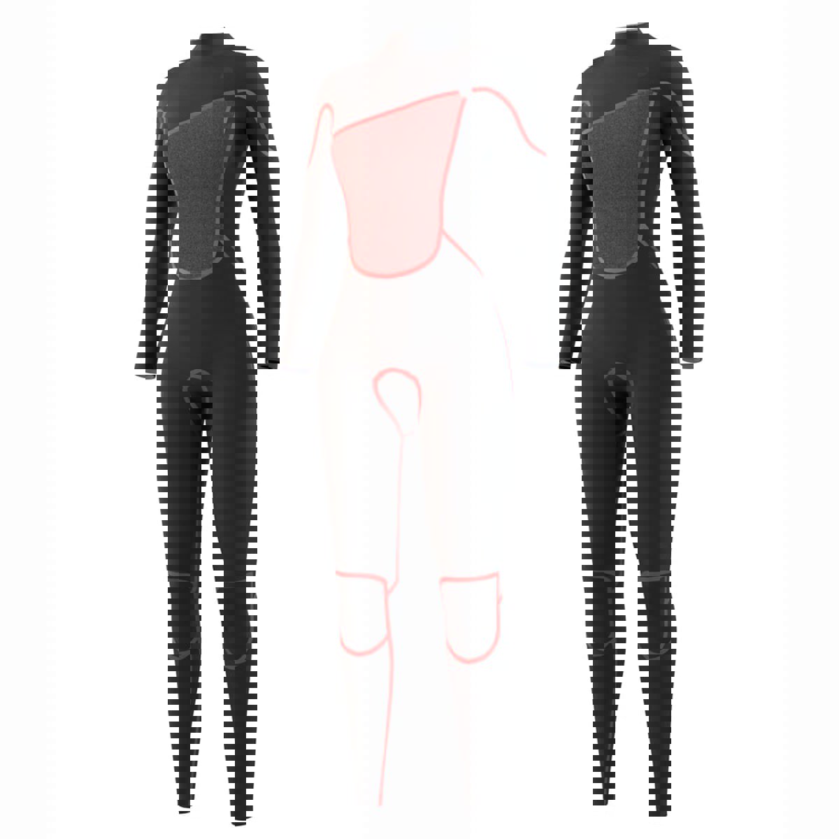 Mystic The One fullsuit 3/2mm Zipfree dames lila 6