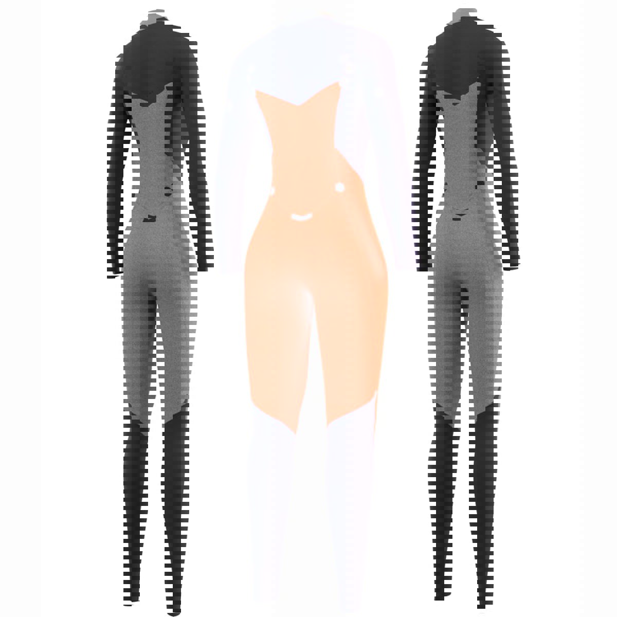 Mystic Dazzled fullsuit 5/3mm dubbele borstrits dames zwart 5