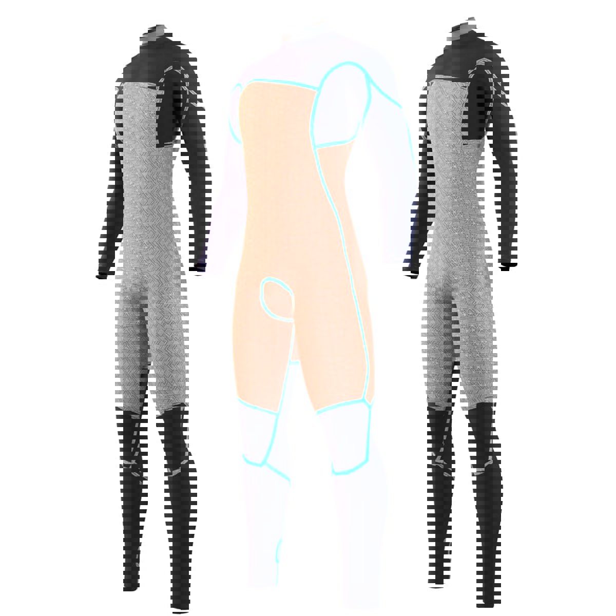 Mystic Majestic fullsuit wetsuit heren 5/4mm borstrits navy blauw 6