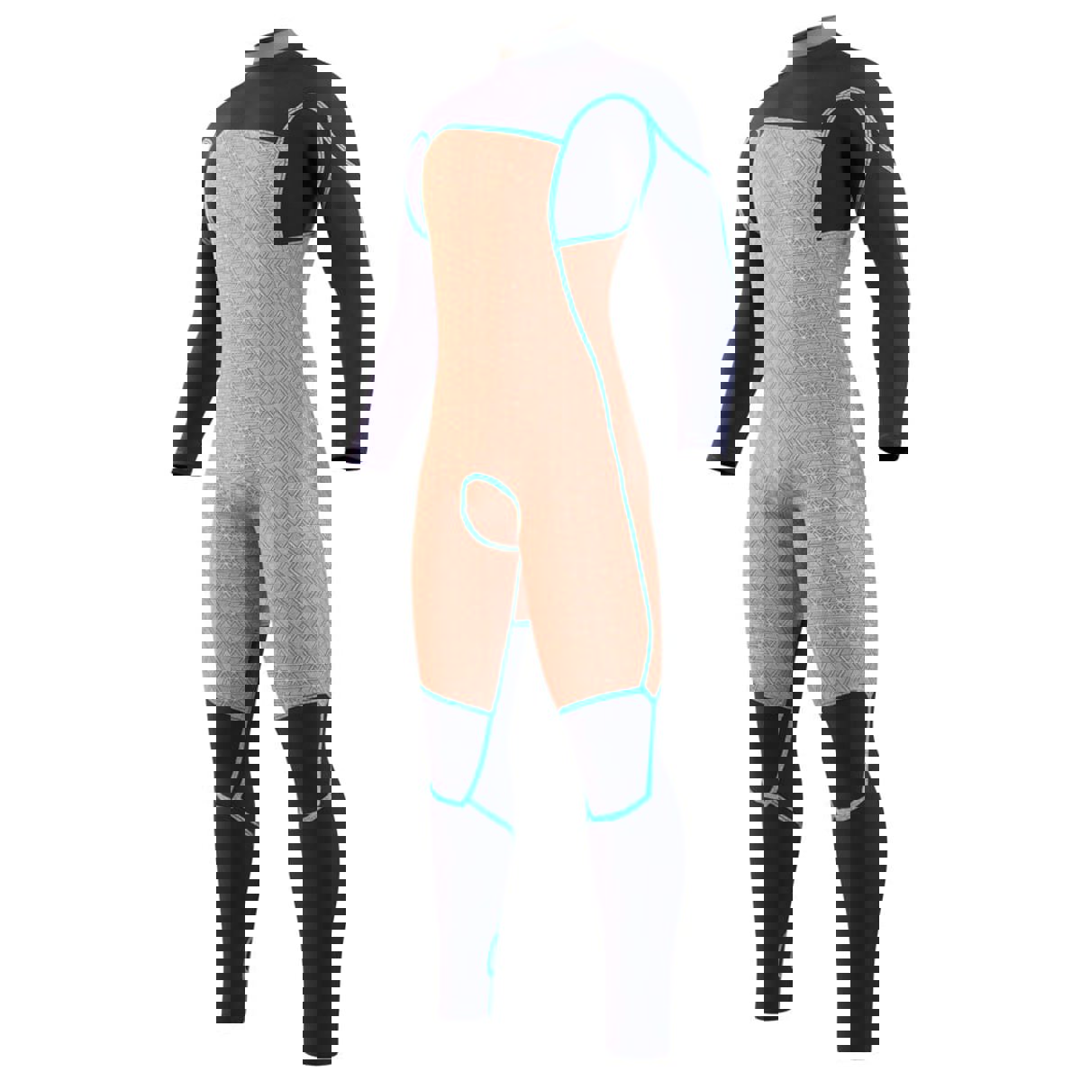 Mystic Majestic fullsuit wetsuit heren 4/3mm borstrits navy blauw 5