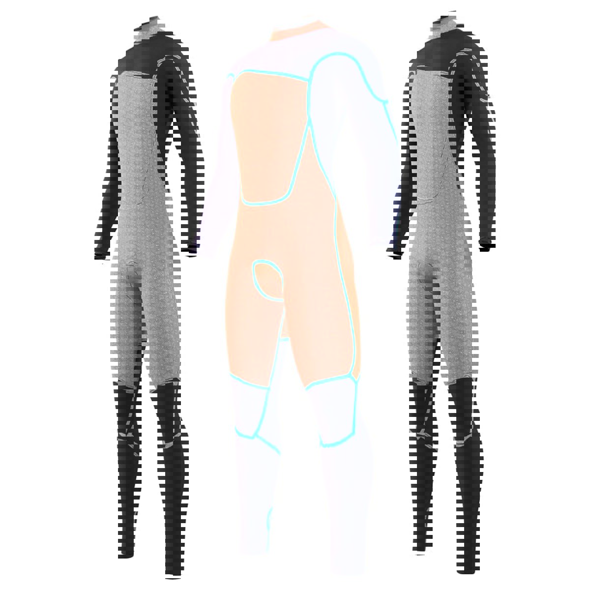 Mystic Majestic fullsuit wetsuit heren 4/3mm rugrits zwart 5