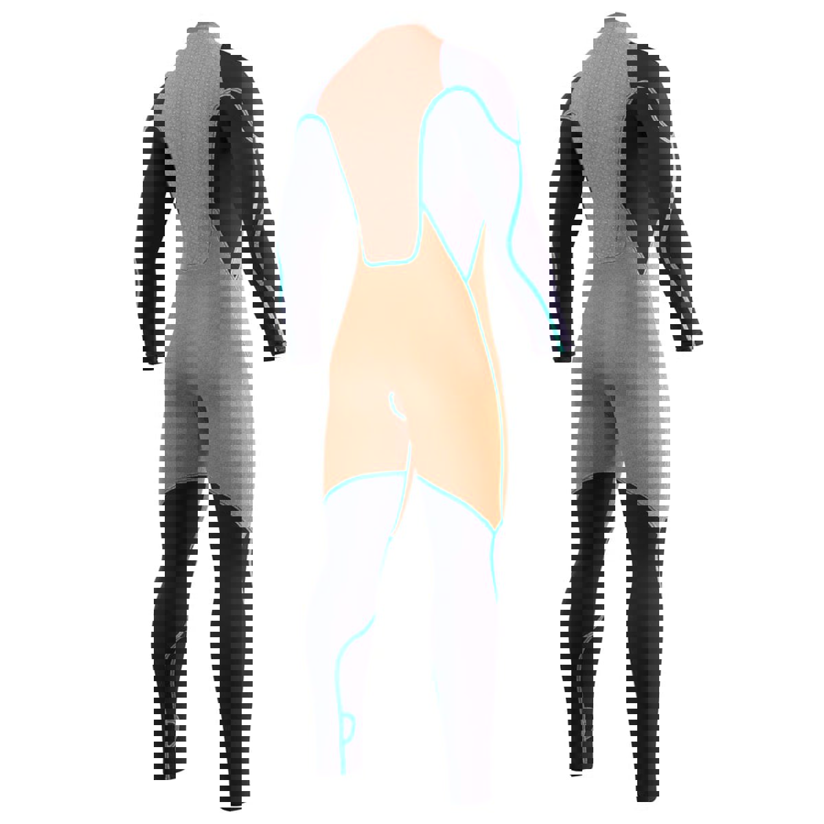 Mystic Majestic fullsuit wetsuit heren 4/3mm rugrits zwart 6