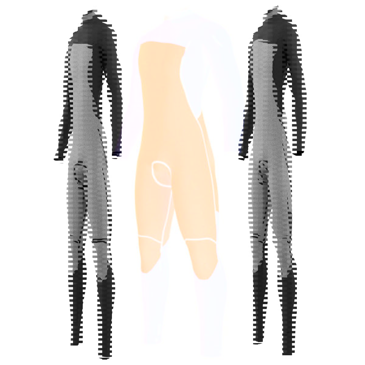 Mystic Marshall fullsuit wetsuit heren 5/3mm borstrits navy blauw / rood 8