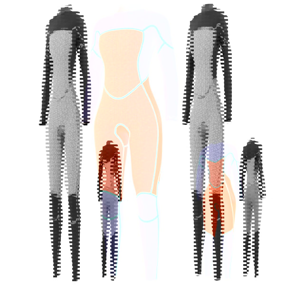 Mystic Jayde fullsuit wetsuit 5/4mm dubbele borstrits dames navy blauw 5