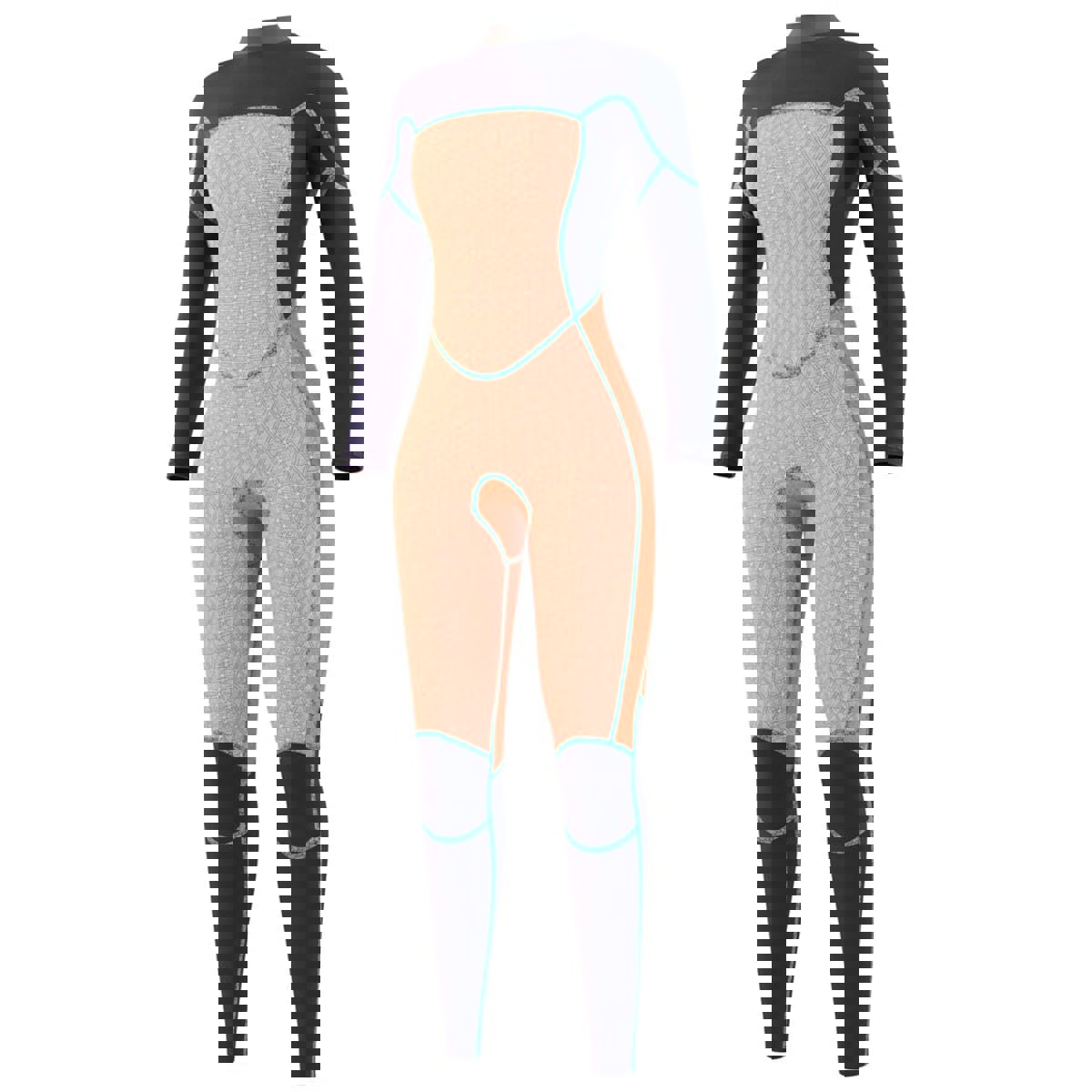 Mystic Jayde fullsuit wetsuit 4/3mm dubbele borstrits dames zwart 8